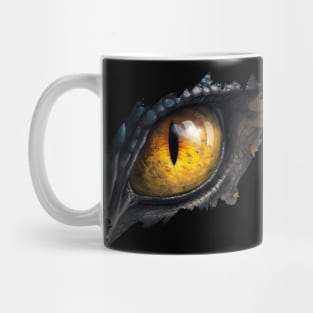 Fantasy Black Dragon Eye "The Golden Eye" Mug